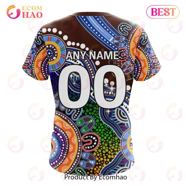 AFL Hawthorn Football Club Special Indigenous Design 3D Hoodie