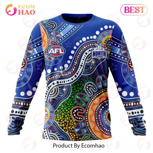 AFL North Melbourne Football Club Special Indigenous Design 3D Hoodie