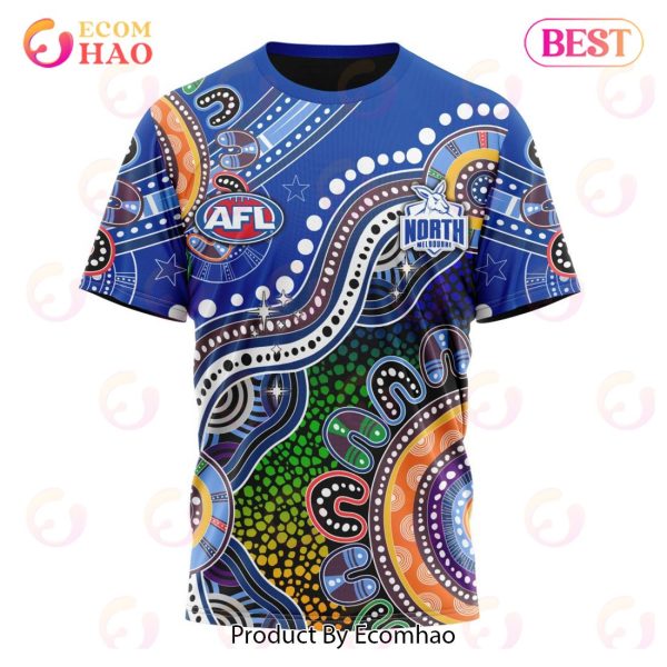 AFL North Melbourne Football Club Special Indigenous Design 3D Hoodie