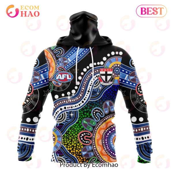 AFL St Kilda Football Club Special Indigenous Design 3D Hoodie