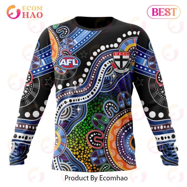 AFL St Kilda Football Club Special Indigenous Design 3D Hoodie