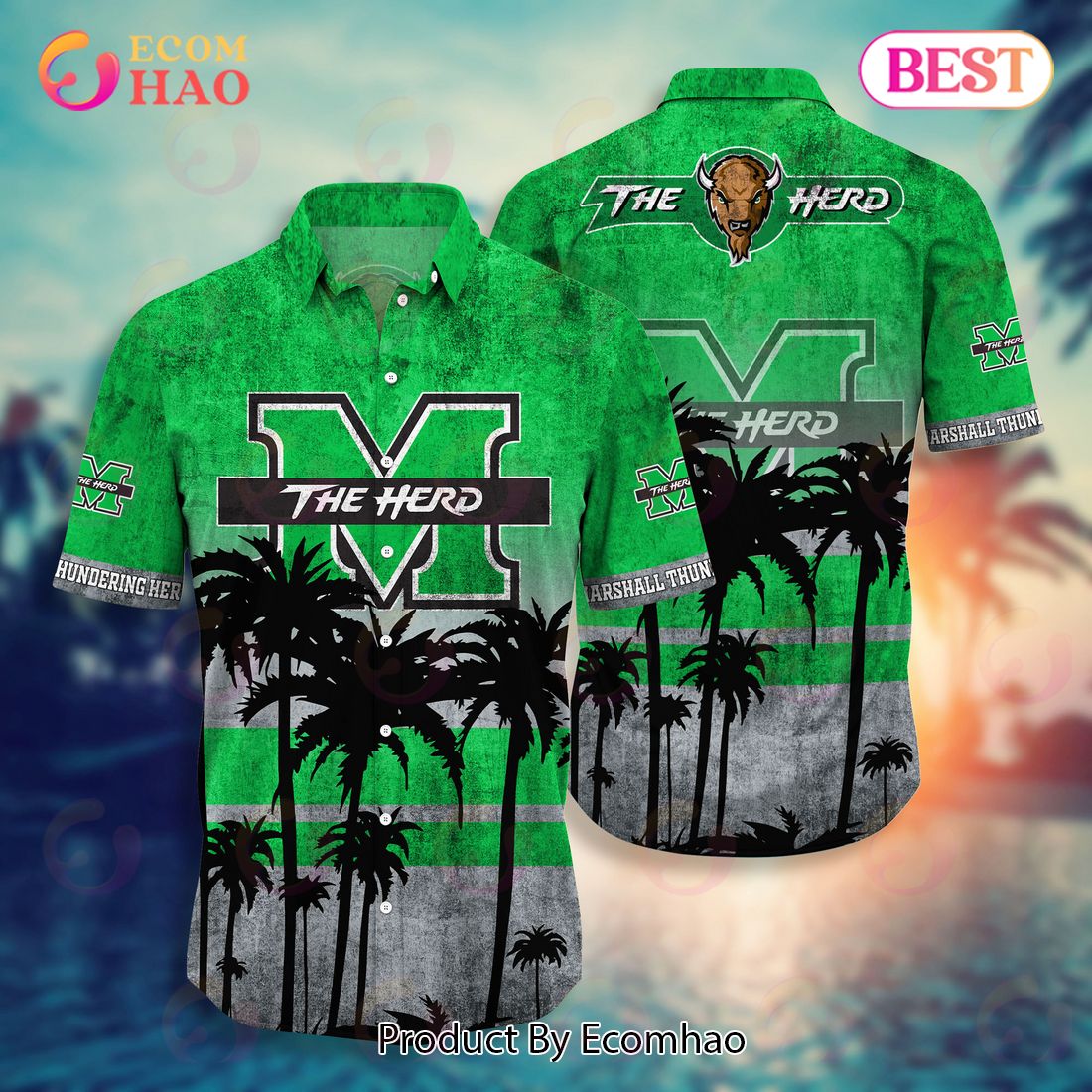 Marshall Thundering Herd Hawaii Shirt Short Style Hot Trending Summer