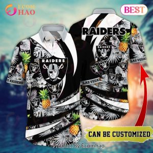 Personalized Name Las Vegas Raiders NFL Flower Hawaii Shirt For Fans, Summer