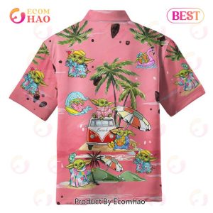 Boston Red Sox MLB Baby Yoda Tiki Flower Hawaiian Shirt