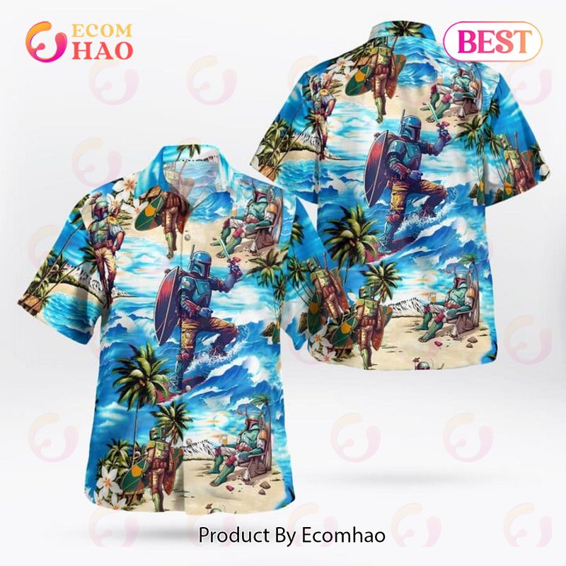 Boba Fett Star Wars Surfing Hawaiian Shirt