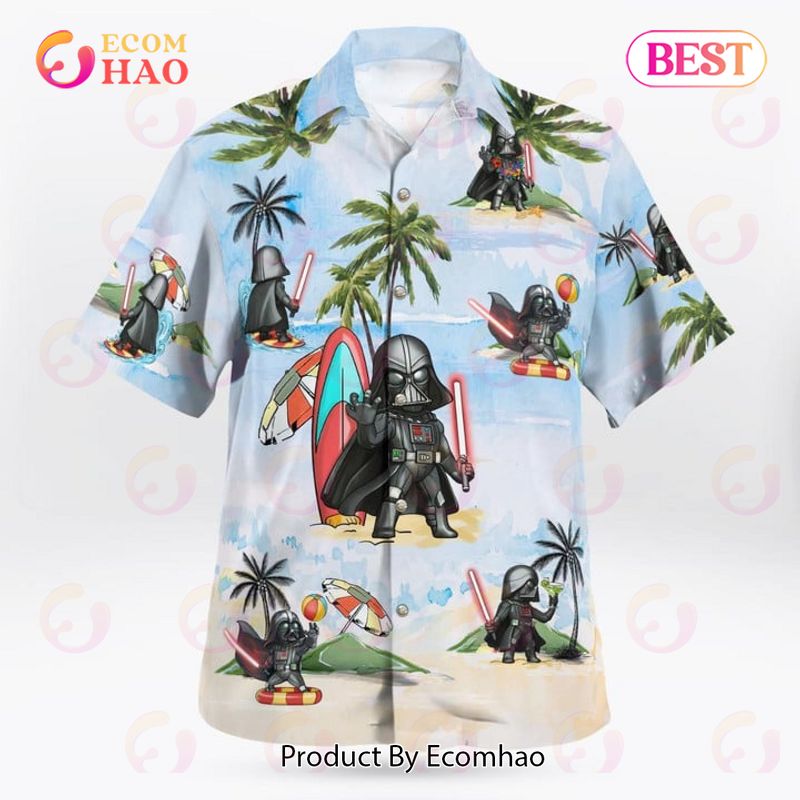 Darth Vader Summer Time Hawaiian Shirt Light Blue