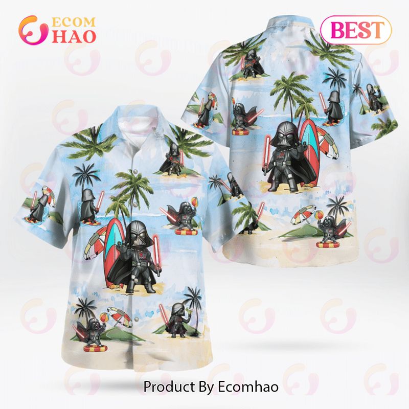 Darth Vader Summer Time Hawaiian Shirt Light Blue