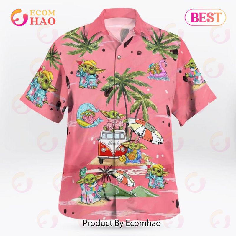 Leia Solo Bb8 R2D2 Summer Time Hawaiian Shirt Pink