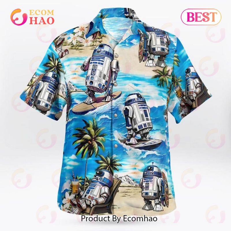 R2D2 Sw Surfing Hawaiian Shirt