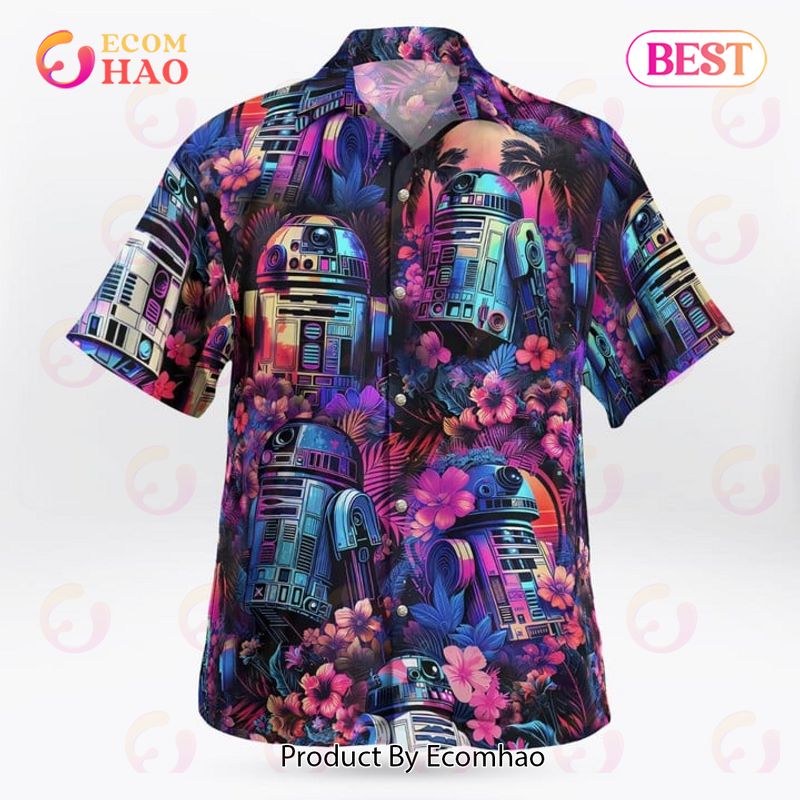 R2D2 Sw Synthwave Hawaiian Shirt