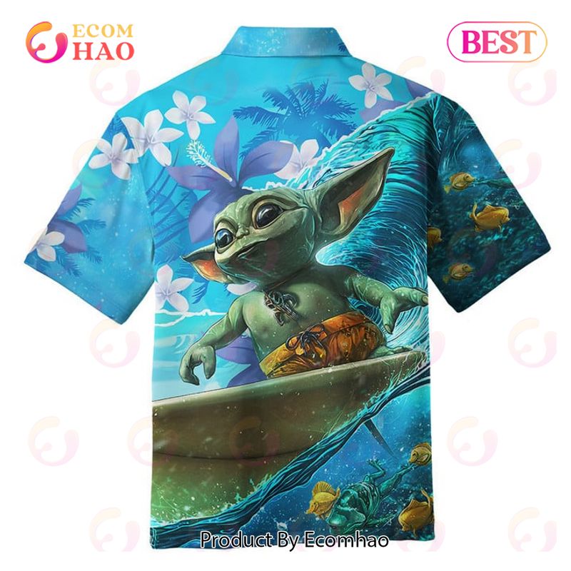 Star Wars Baby Yoda Surfing Hawaiian Shirt