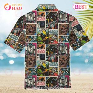 Star Wars Print Comic Pattern Hawaiian Shirt