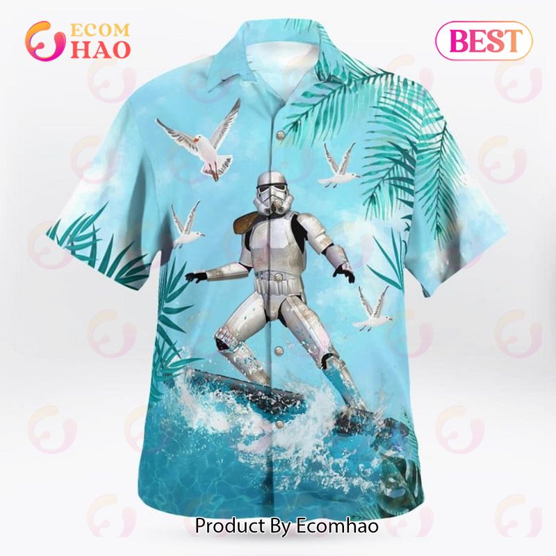 Star Wars Stormtrooper Surfing Hawaiian Shirt