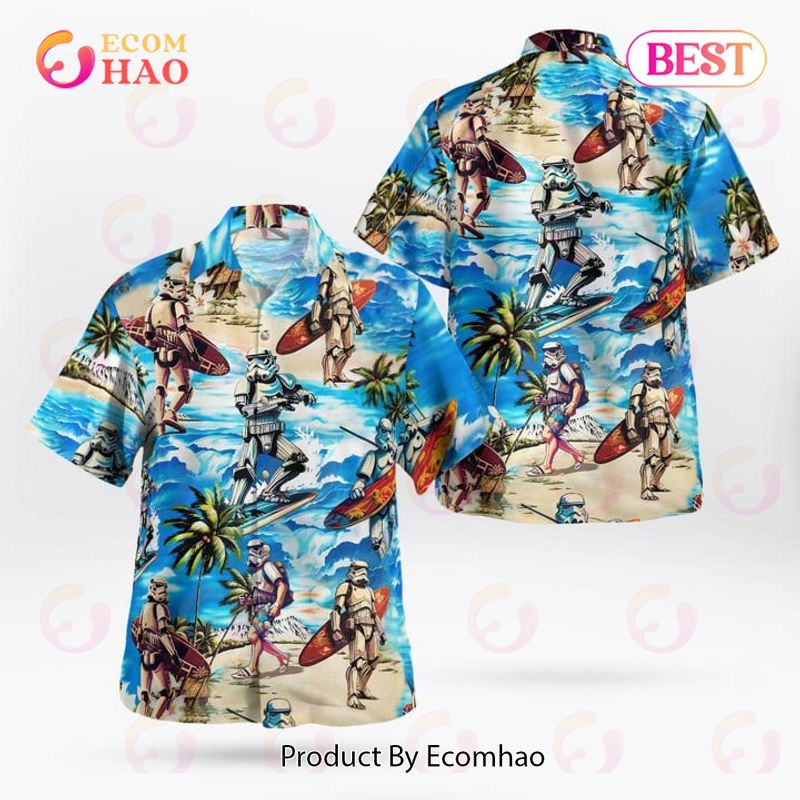 Stormtrooper Star Wars Surfing Hawaiian Shirt