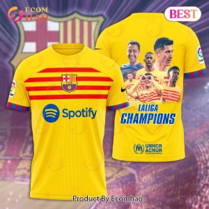 Barcelona Spotify Laliga Champions Yellow 3D Apparels
