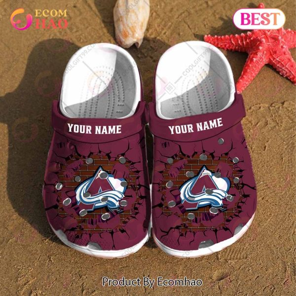 Personalized NHL Colorado Avalanche Broken Wall Crocs