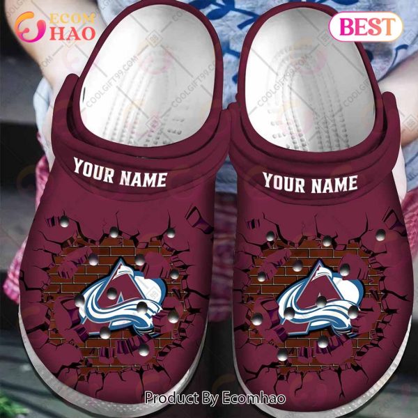 Personalized NHL Colorado Avalanche Broken Wall Crocs