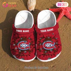 Personalized NHL Montreal Canadiens Broken Wall Crocs