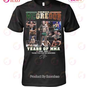 Conor Mcgregor 15 Years Of MMA 2008 – 2023 Thank You For The Memories T-Shirt