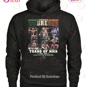Conor Mcgregor 15 Years Of MMA 2008 – 2023 Thank You For The Memories T-Shirt