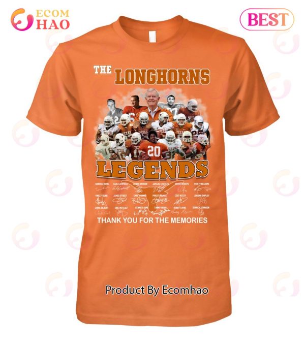 The Longhorns Legends Signature Thank You For The Memories T-Shirt
