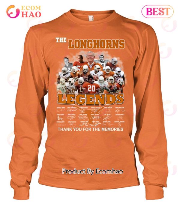 The Longhorns Legends Signature Thank You For The Memories T-Shirt