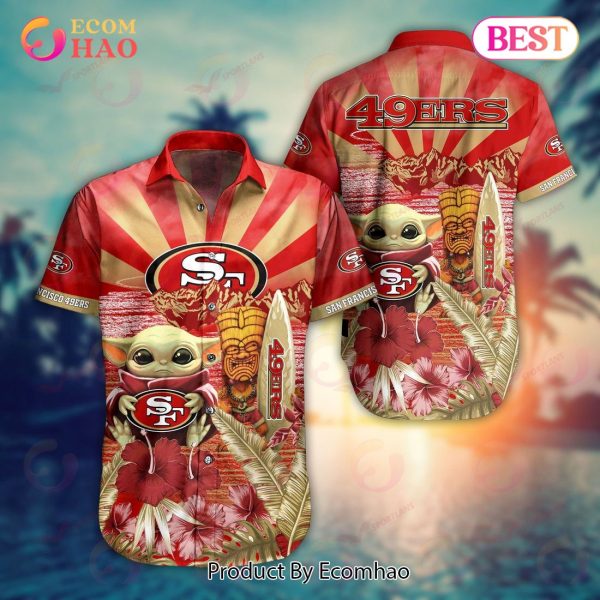 San Francisco 49ers NFL Baby Yoda Hawaiian