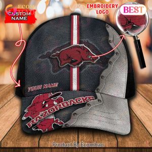 NCAA Arkansas Razorbacks Custom Name Embroidery Cap