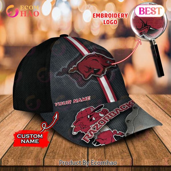 NCAA Arkansas Razorbacks Custom Name Embroidery Cap