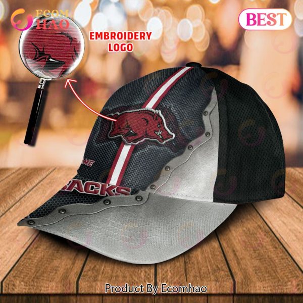 NCAA Arkansas Razorbacks Custom Name Embroidery Cap