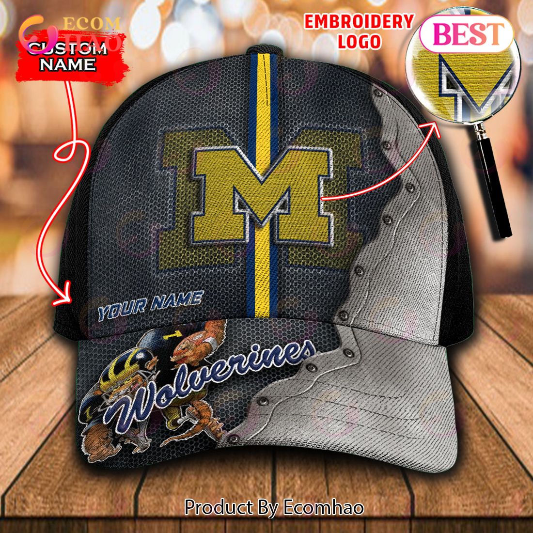 NCAA Nebraska Cornhuskers Custom Name Embroidery Cap