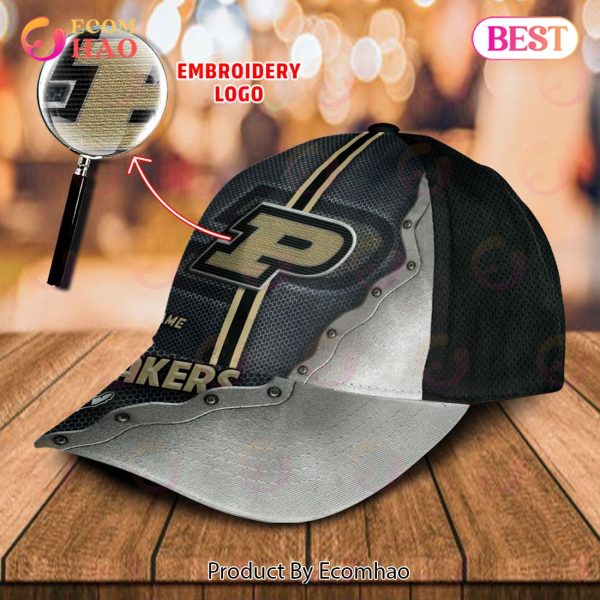 NCAA Purdue Boilermakers Custom Name Embroidery Cap