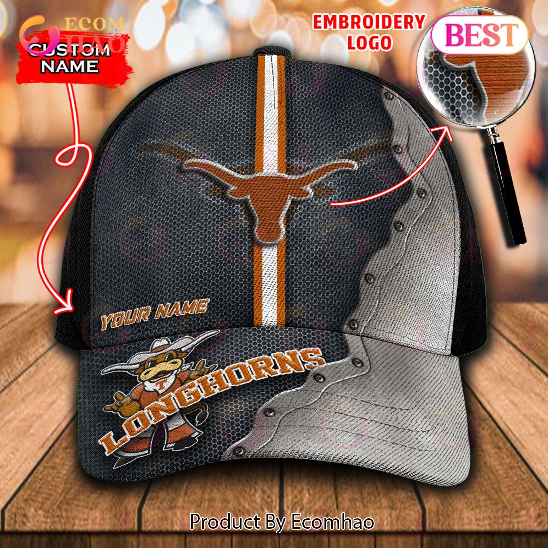 NCAA Tennessee Volunteers Custom Name Embroidery Cap