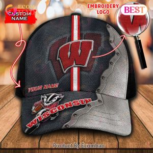 NCAA Wisconsin Badgers Custom Name Embroidery Cap