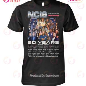 NCIS Los Angeles New Orleans 20 Years 2003 – 2023 Signature Thank You For The Memories T-Shirt