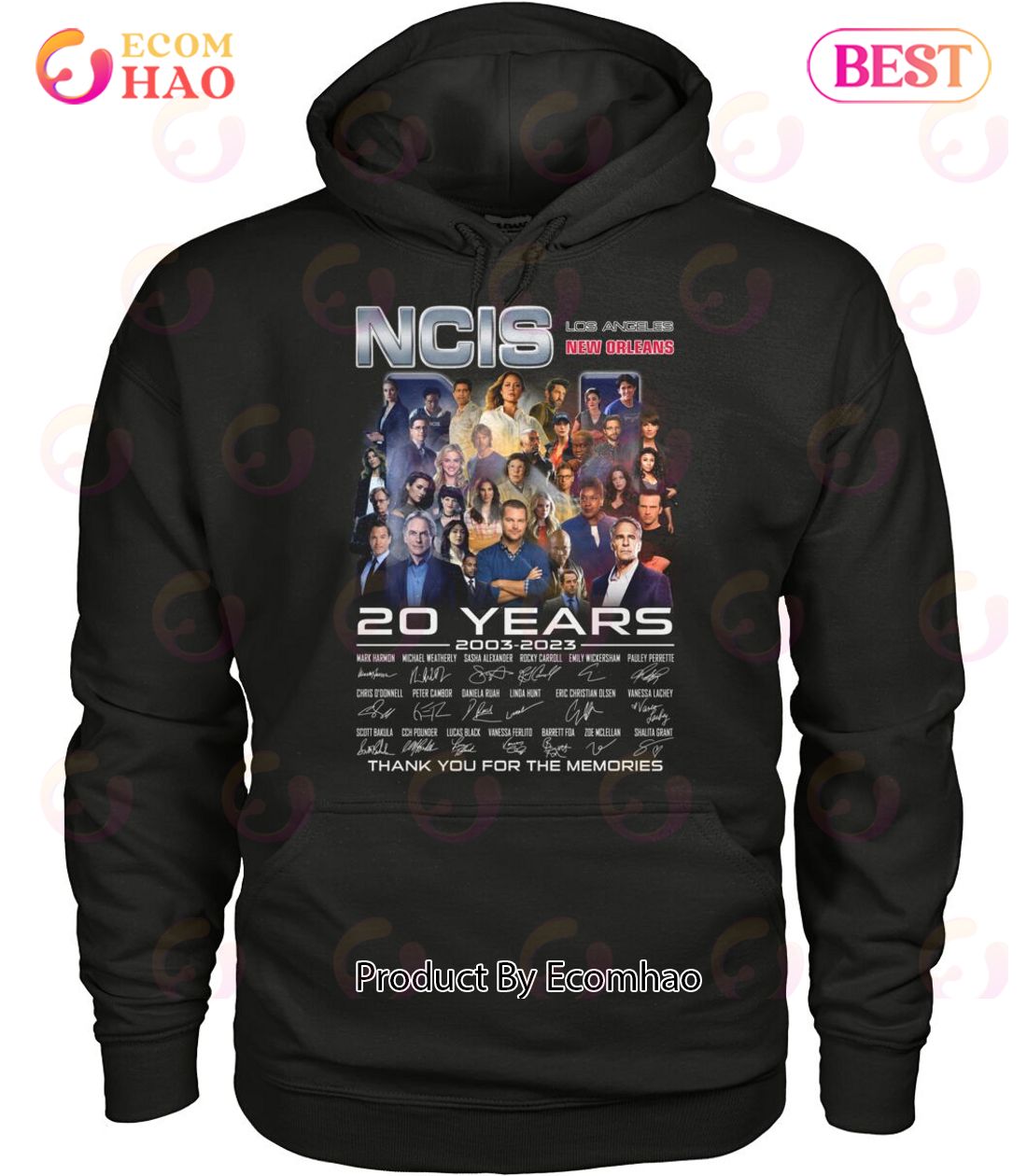 NCIS Los Angeles New Orleans 20 Years 2003 – 2023 Signature Thank You For The Memories T-Shirt