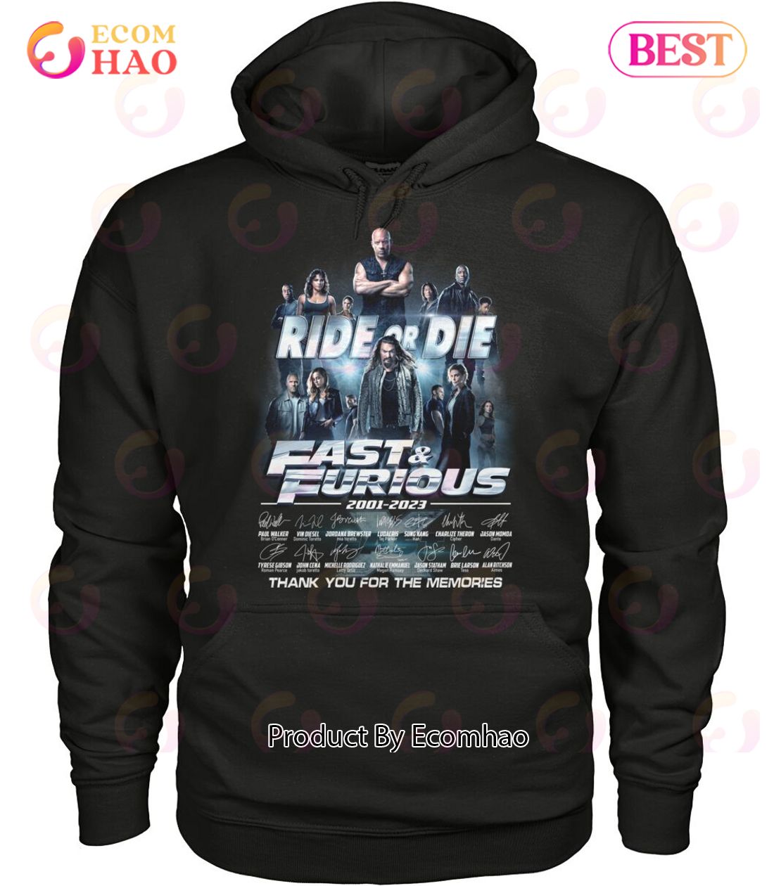 Ride Or Die Fast & Furious 2001 – 2023 Thank You For The Memories T-Shirt