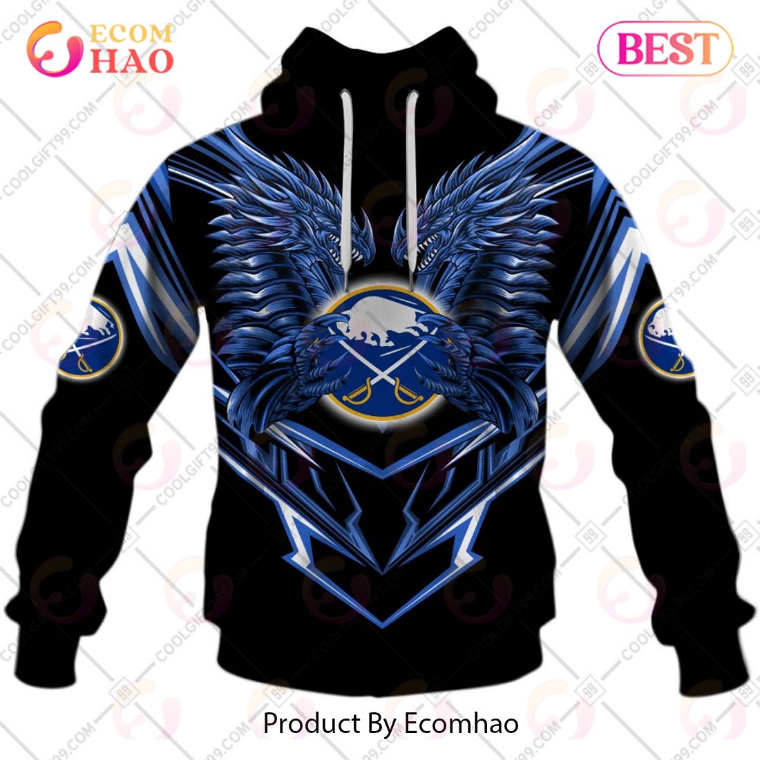 Personalized NHL Buffalo Sabres Special Dragon Design 3D Hoodie