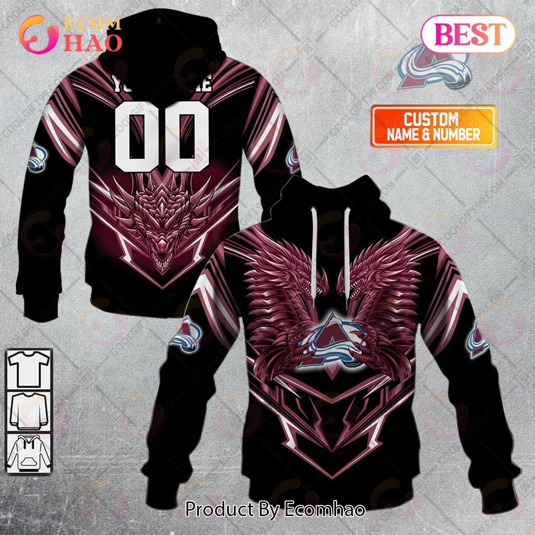 Personalized NHL Calgary Flames Special Dragon Design 3D Hoodie