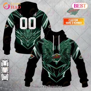 Personalized NHL Minnesota Wild Special Dragon Design 3D Hoodie