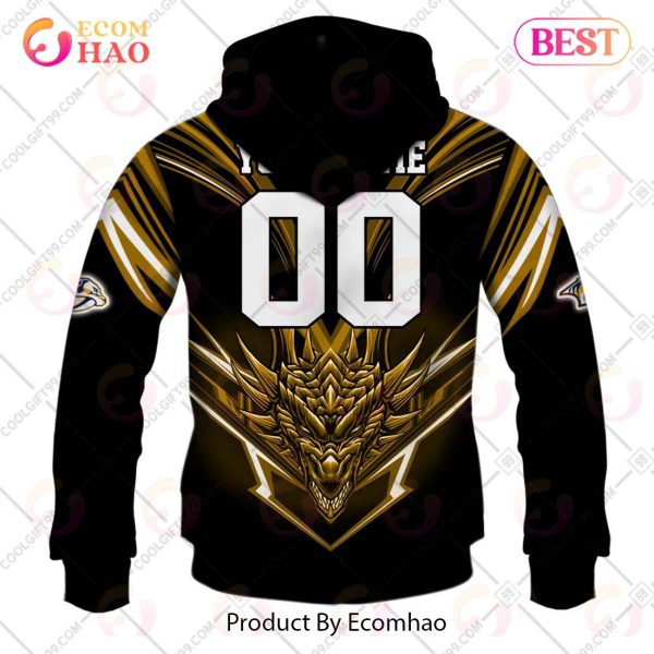 Personalized NHL Nashville Predators Special Dragon Design 3D Hoodie