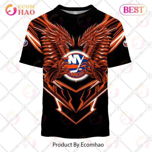 Personalized NHL New York Islanders Special Dragon Design 3D Hoodie