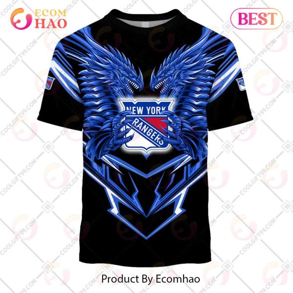 Personalized NHL New York Rangers Special Dragon Design 3D Hoodie