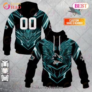 Personalized NHL San Jose Sharks Special Dragon Design 3D Hoodie
