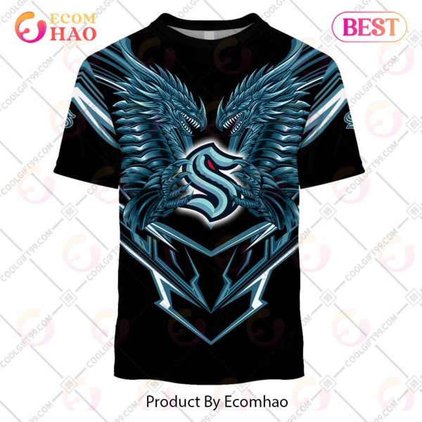 Personalized NHL Seattle Kraken Special Dragon Design 3D Hoodie
