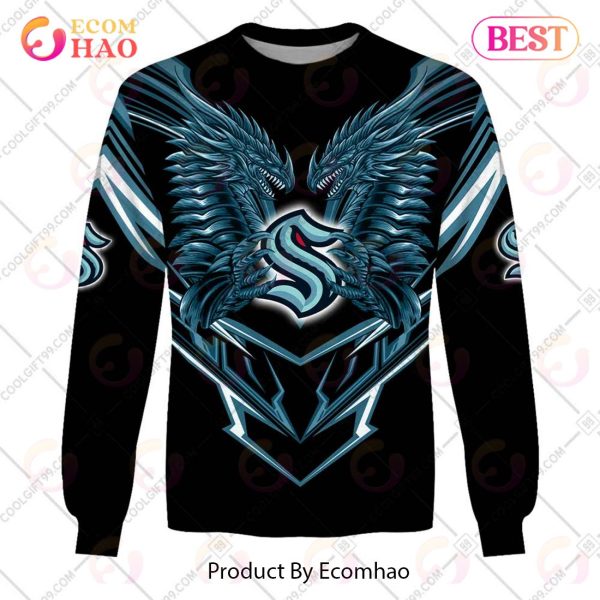 Personalized NHL Seattle Kraken Special Dragon Design 3D Hoodie