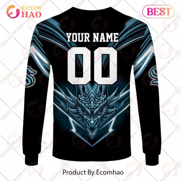 Personalized NHL Seattle Kraken Special Dragon Design 3D Hoodie