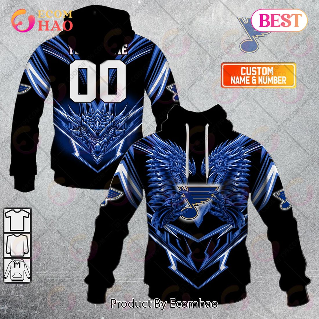 Personalized NHL Vancouver Canucks Special Dragon Design 3D Hoodie