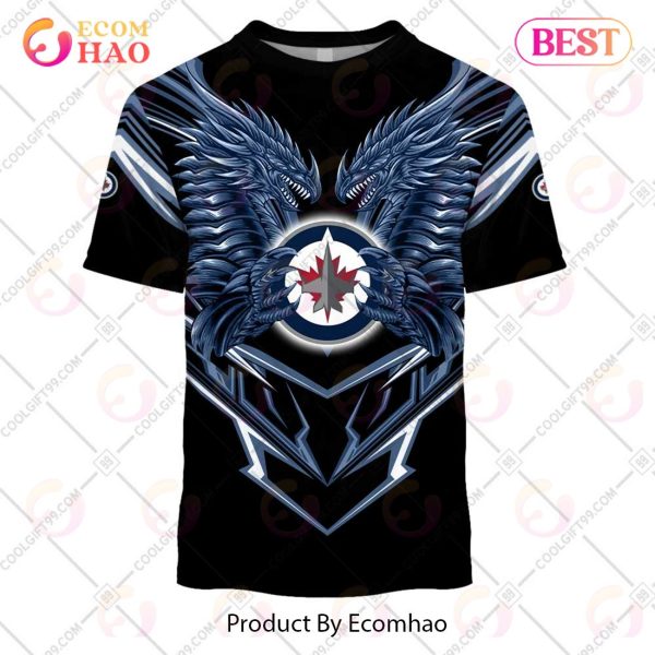 Personalized NHL Winnipeg Jets Special Dragon Design 3D Hoodie