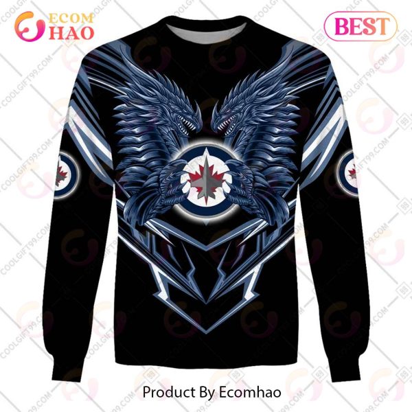 Personalized NHL Winnipeg Jets Special Dragon Design 3D Hoodie